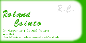 roland csinto business card